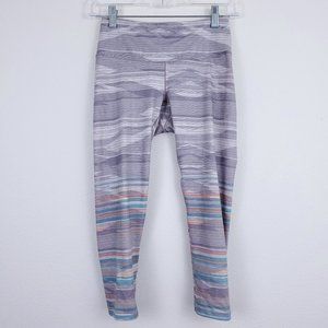 Prana Crop Mid Rise Striped Athletic Leggings XS